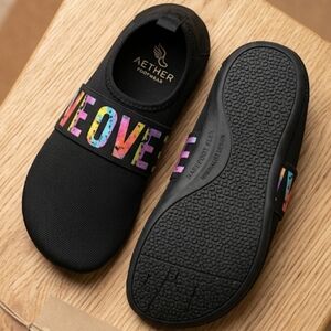 Women's Black Water Shoes with Multicolor Strap